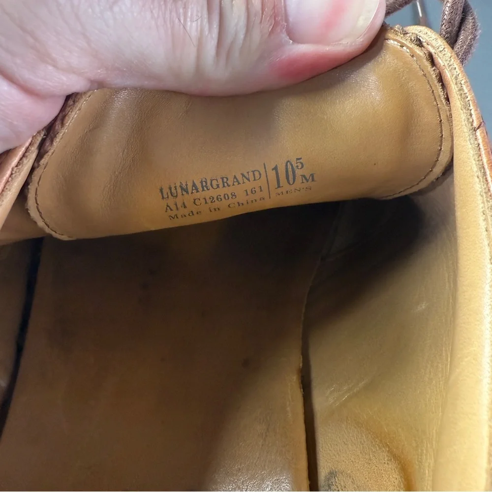 Cole Haan LunarGrand Wingtip Oxford Brown Leather Shoes Men’s‎ 10.5M